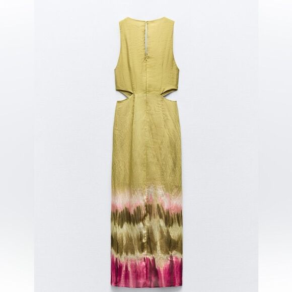 Zara tie dye cut out midi dress NWT - Picture 8 of 13